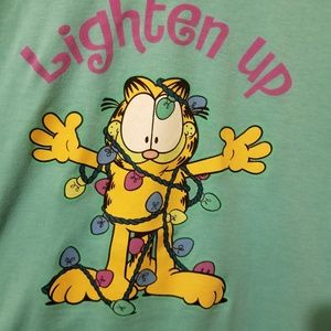 Garfield Christmas Lights top Junior size small